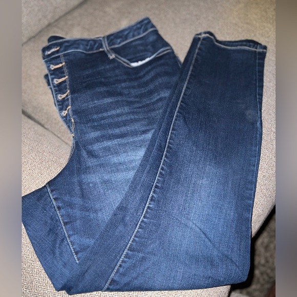 Loved dark denim skinny button, fly jeans - Picture 2 of 2